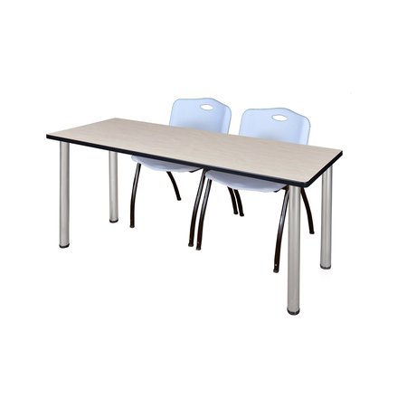 KEE Rectangle Tables > Training Tables > Kee Table & Chair Sets, 60 X 24 X 29, Wood|Metal|Plastic Top MT6024PLBPCM47GY